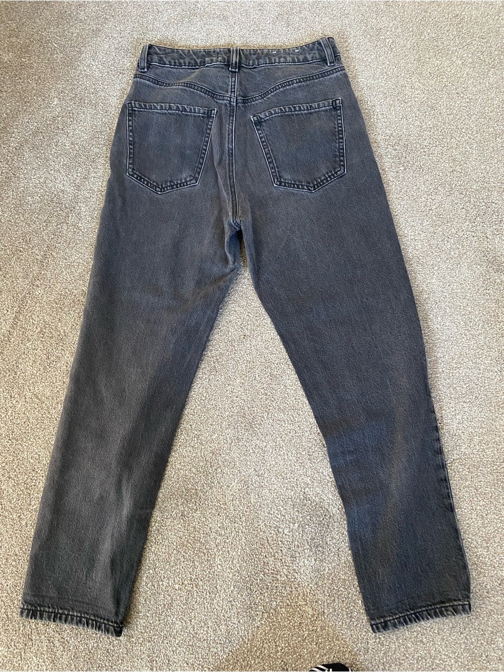 Dynamite High Waist Mom Jeans Washed Black Straight Leg Denim - Picture 8 of 11
